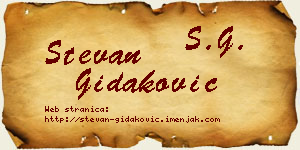 Stevan Gidaković vizit kartica
